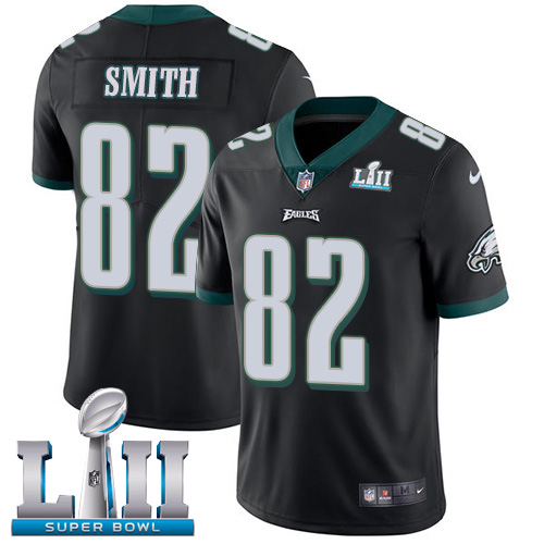 Nike Eagles #82 Torrey Smith Black Alternate Super Bowl LII Youth Stitched NFL Vapor Untouchable Limited Jersey